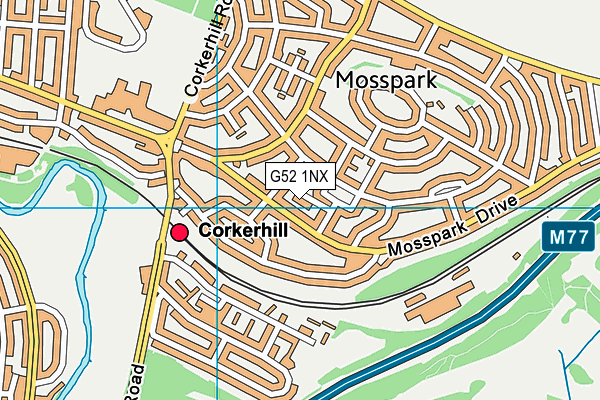 G52 1NX map - OS VectorMap District (Ordnance Survey)