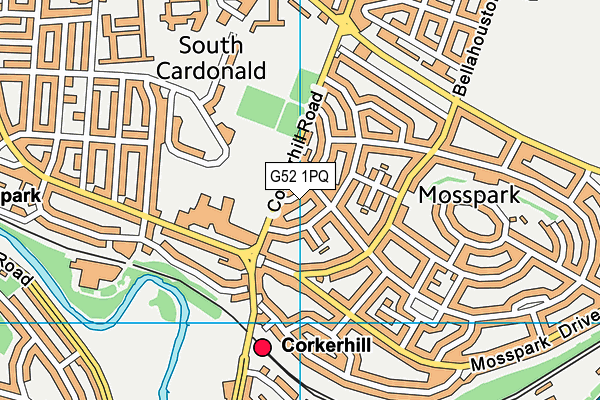 G52 1PQ map - OS VectorMap District (Ordnance Survey)