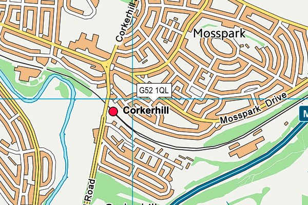 G52 1QL map - OS VectorMap District (Ordnance Survey)