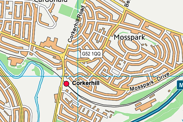 G52 1QQ map - OS VectorMap District (Ordnance Survey)