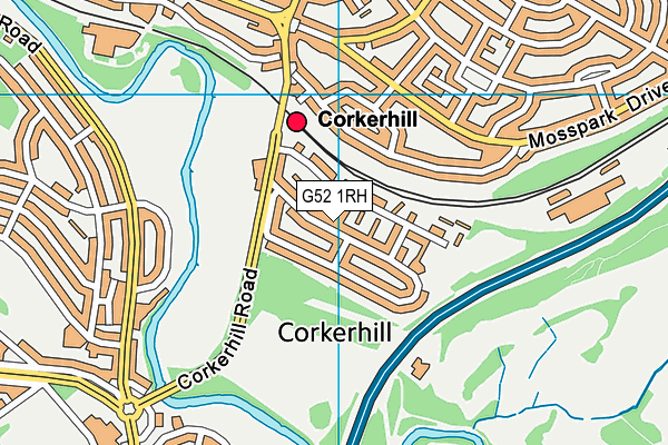 G52 1RH map - OS VectorMap District (Ordnance Survey)