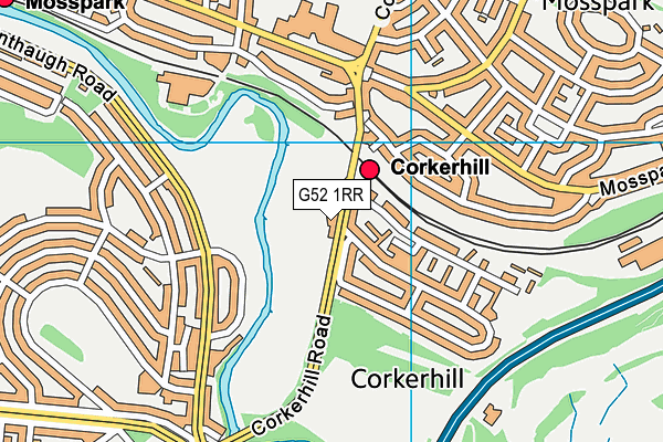 G52 1RR map - OS VectorMap District (Ordnance Survey)