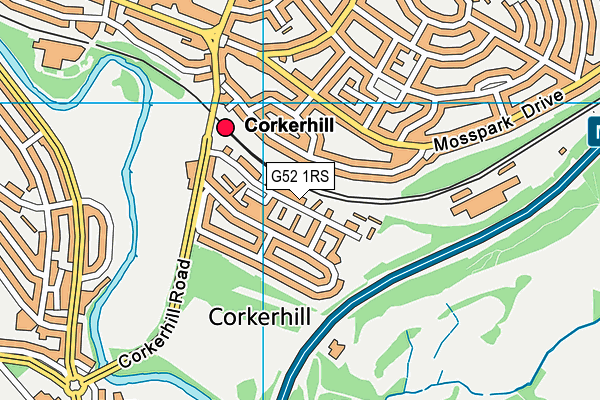 G52 1RS map - OS VectorMap District (Ordnance Survey)