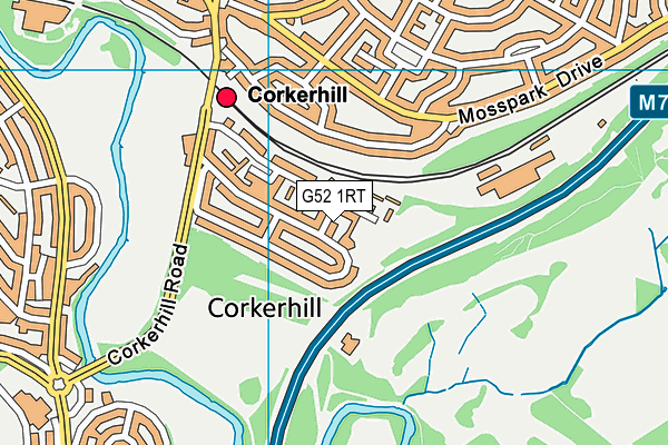 G52 1RT map - OS VectorMap District (Ordnance Survey)