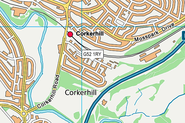 G52 1RY map - OS VectorMap District (Ordnance Survey)