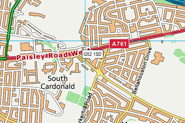 G52 1SD map - OS VectorMap District (Ordnance Survey)