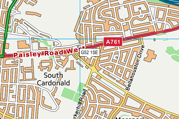 G52 1SE map - OS VectorMap District (Ordnance Survey)