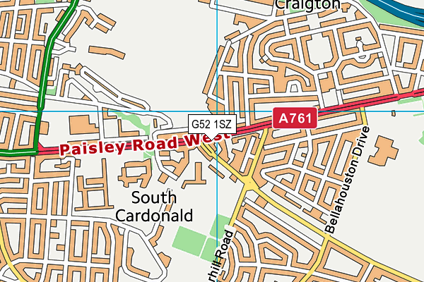 G52 1SZ map - OS VectorMap District (Ordnance Survey)