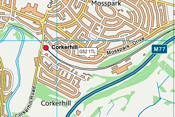 G52 1TL map - OS VectorMap District (Ordnance Survey)