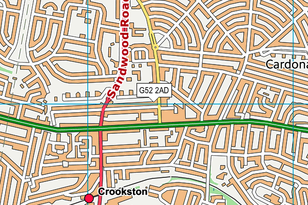 G52 2AD map - OS VectorMap District (Ordnance Survey)