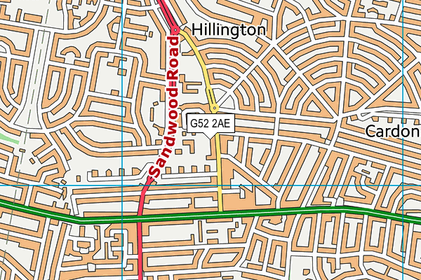 G52 2AE map - OS VectorMap District (Ordnance Survey)