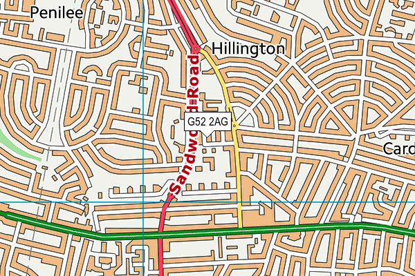 G52 2AG map - OS VectorMap District (Ordnance Survey)