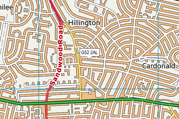 G52 2AL map - OS VectorMap District (Ordnance Survey)