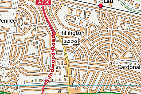 G52 2AS map - OS VectorMap District (Ordnance Survey)