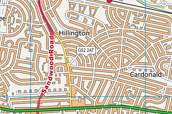 G52 2AT map - OS VectorMap District (Ordnance Survey)