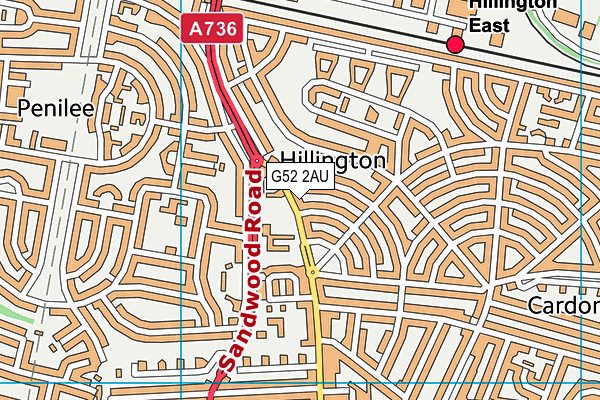 G52 2AU map - OS VectorMap District (Ordnance Survey)