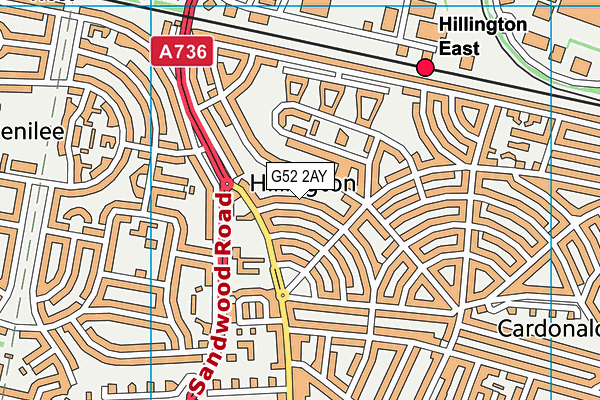 G52 2AY map - OS VectorMap District (Ordnance Survey)
