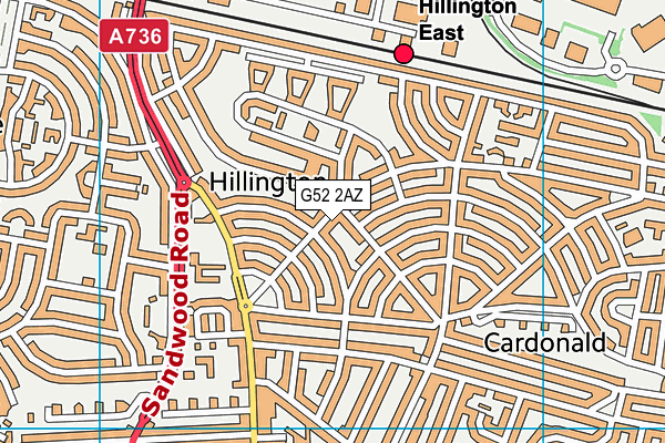 G52 2AZ map - OS VectorMap District (Ordnance Survey)