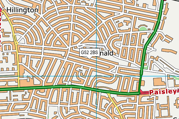 G52 2BS map - OS VectorMap District (Ordnance Survey)