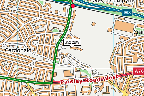 G52 2BW map - OS VectorMap District (Ordnance Survey)