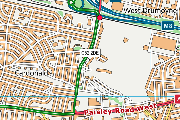 G52 2DE map - OS VectorMap District (Ordnance Survey)