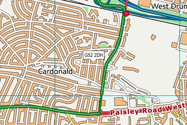 G52 2DH map - OS VectorMap District (Ordnance Survey)