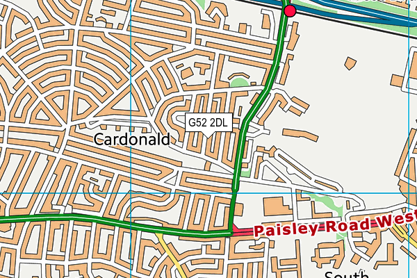 G52 2DL map - OS VectorMap District (Ordnance Survey)