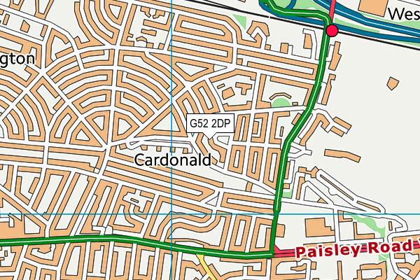 G52 2DP map - OS VectorMap District (Ordnance Survey)