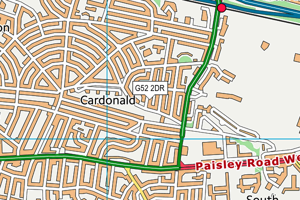 G52 2DR map - OS VectorMap District (Ordnance Survey)