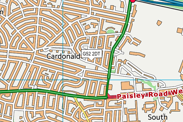 G52 2DT map - OS VectorMap District (Ordnance Survey)