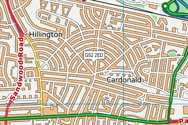 G52 2ED map - OS VectorMap District (Ordnance Survey)