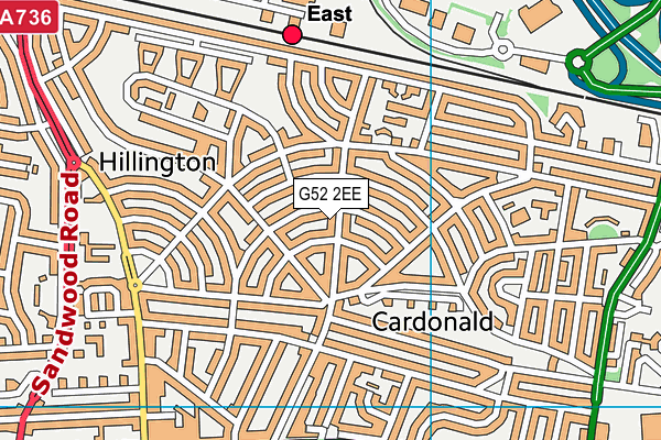 G52 2EE map - OS VectorMap District (Ordnance Survey)