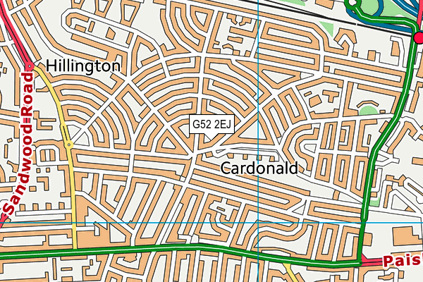 G52 2EJ map - OS VectorMap District (Ordnance Survey)