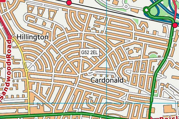 G52 2EL map - OS VectorMap District (Ordnance Survey)