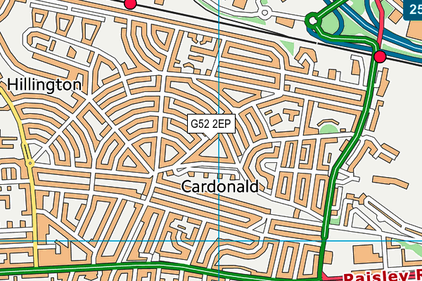 G52 2EP map - OS VectorMap District (Ordnance Survey)