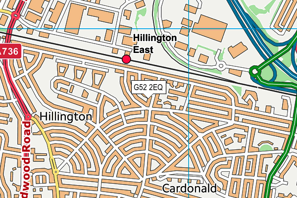 G52 2EQ map - OS VectorMap District (Ordnance Survey)