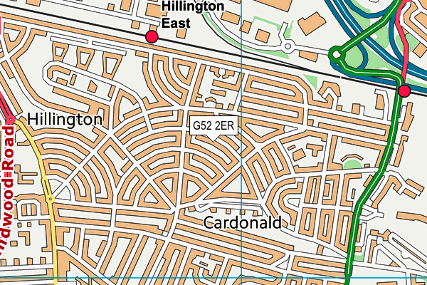 G52 2ER map - OS VectorMap District (Ordnance Survey)