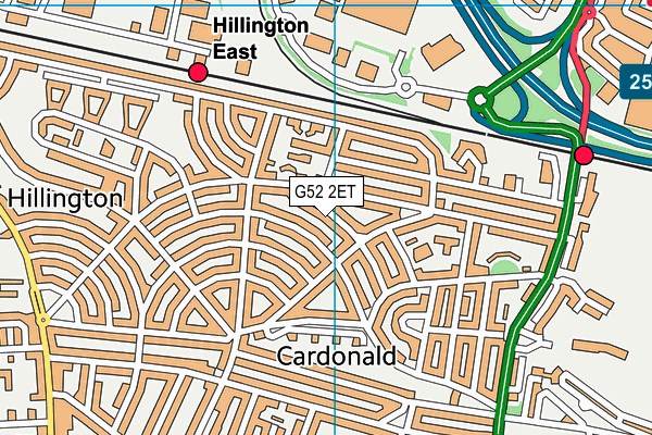 G52 2ET map - OS VectorMap District (Ordnance Survey)