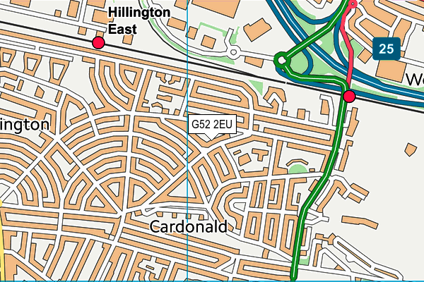 G52 2EU map - OS VectorMap District (Ordnance Survey)