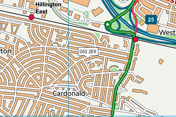 G52 2EX map - OS VectorMap District (Ordnance Survey)