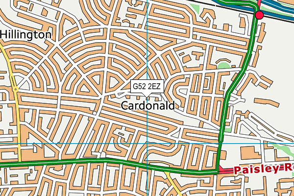 G52 2EZ map - OS VectorMap District (Ordnance Survey)