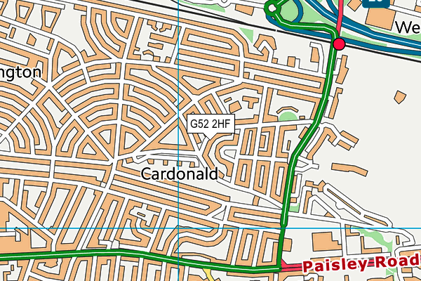 G52 2HF map - OS VectorMap District (Ordnance Survey)