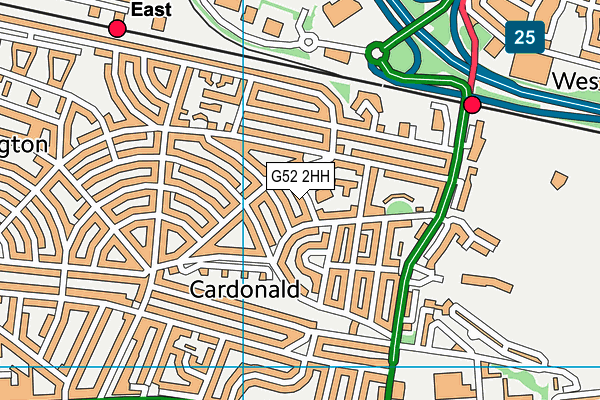 G52 2HH map - OS VectorMap District (Ordnance Survey)