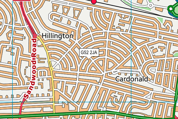 G52 2JA map - OS VectorMap District (Ordnance Survey)