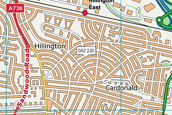 G52 2JD map - OS VectorMap District (Ordnance Survey)