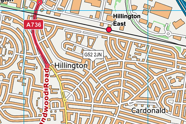 G52 2JN map - OS VectorMap District (Ordnance Survey)