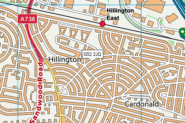 G52 2JQ map - OS VectorMap District (Ordnance Survey)