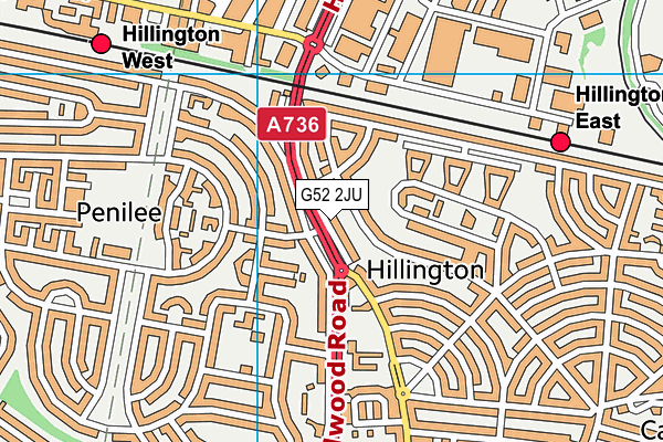 G52 2JU map - OS VectorMap District (Ordnance Survey)