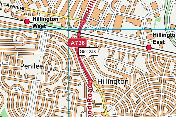 G52 2JX map - OS VectorMap District (Ordnance Survey)