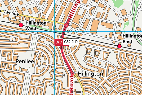 G52 2LD map - OS VectorMap District (Ordnance Survey)